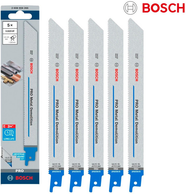 보쉬 컷소날 S1025VF 200mm 1팩 5개 금속용 컷쏘