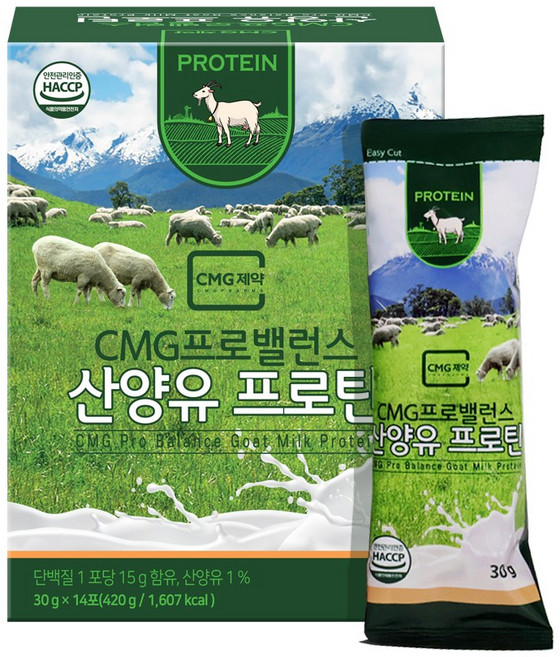 씨엠지제약 프로밸런스 산양유 프로틴 단백질쉐이크 산양유단백질 단백질보충제, 1개, 420g