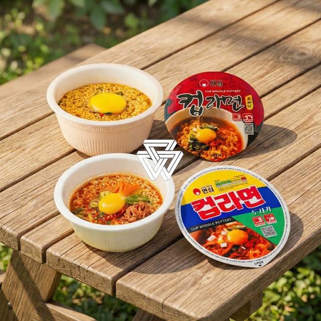 국내제작 컵라면 도자기 큰그릇, 1개, 육개장