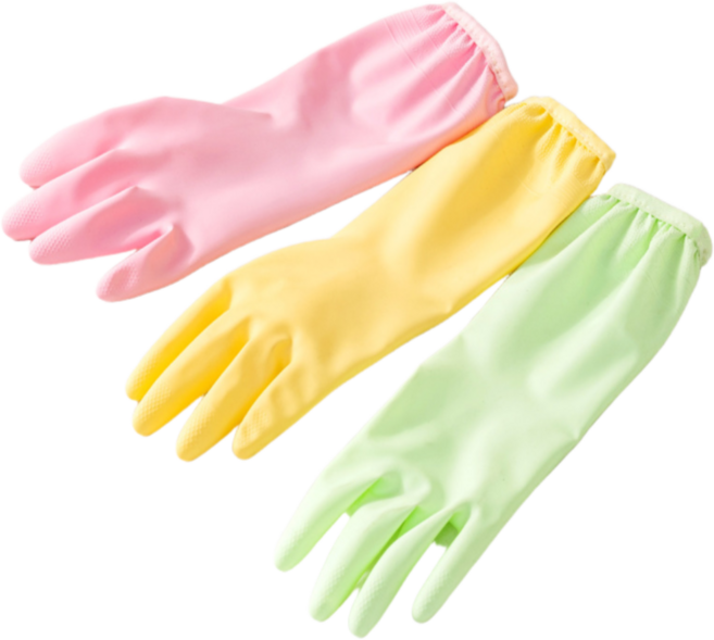 1+1+1 토브리빙 쫀쫀한 질긴 니트릴 고무장갑 라텍스 주방용 설거지 3색, 1개, 소(S), 토브 혼합색상
