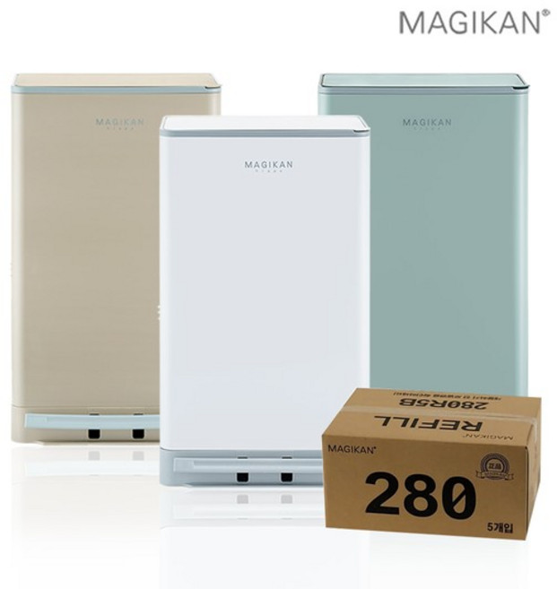 히포 휴지통 27L+리필5롤, 화이트 (MH280WG+280R5B), 화이트 (MH280WG+280R5B)