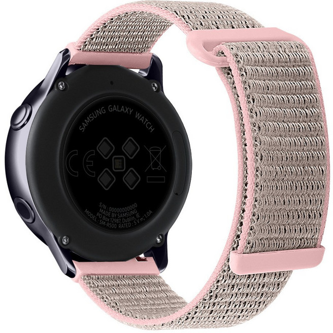 갤럭시워치액티브1 호환 나일론 스트랩 시계줄 스포츠밴드 벨크로타입, 핑크, 갤럭시워치액티브