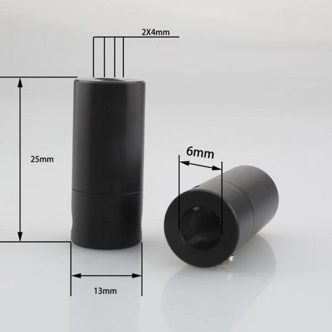 하이파이 오디오 알루미늄 합금 스피커 바나나 RCA 플러그 케이블 와이어 스플리터 Y 팬츠 부트 스피커 라인 스플리터 어댑터 슬리브 4 개, 1개