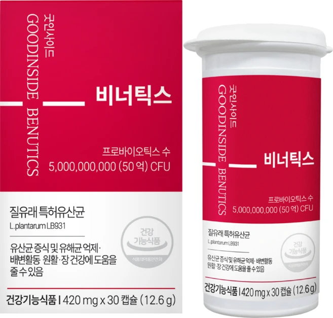 비너틱스 유산균 질 유래 유산균 프로바이오틱스, 1박스, 30정 - 쿠팡