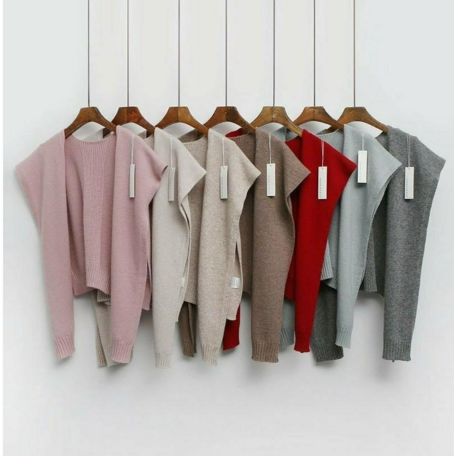 부드러운 캐시미어 울 어깨 니트 숄 가디건 머플러 봄 가을 겨울