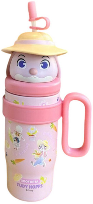 StarR 주토피아 캐릭터 빨대 텀블러, 1개, 800ml, 주디
