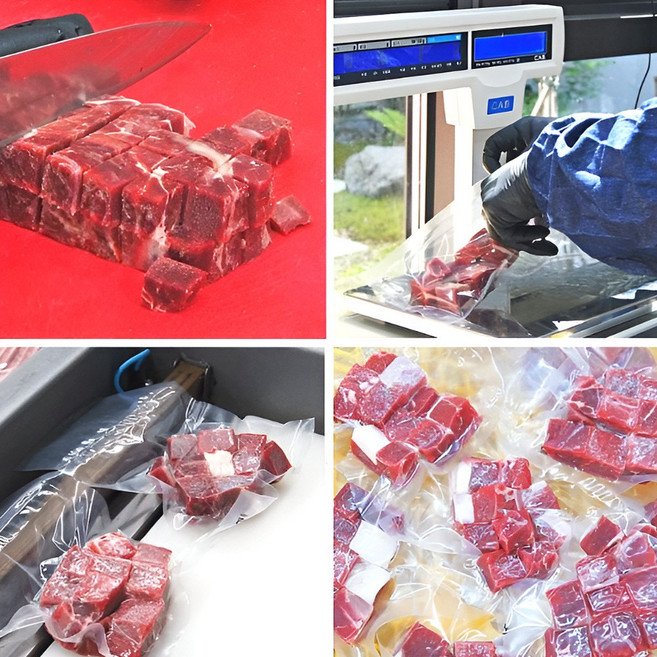 척아이롤 큐브 스테이크 깍둑 스테이크용 구이용 소포장, 1개, 100g