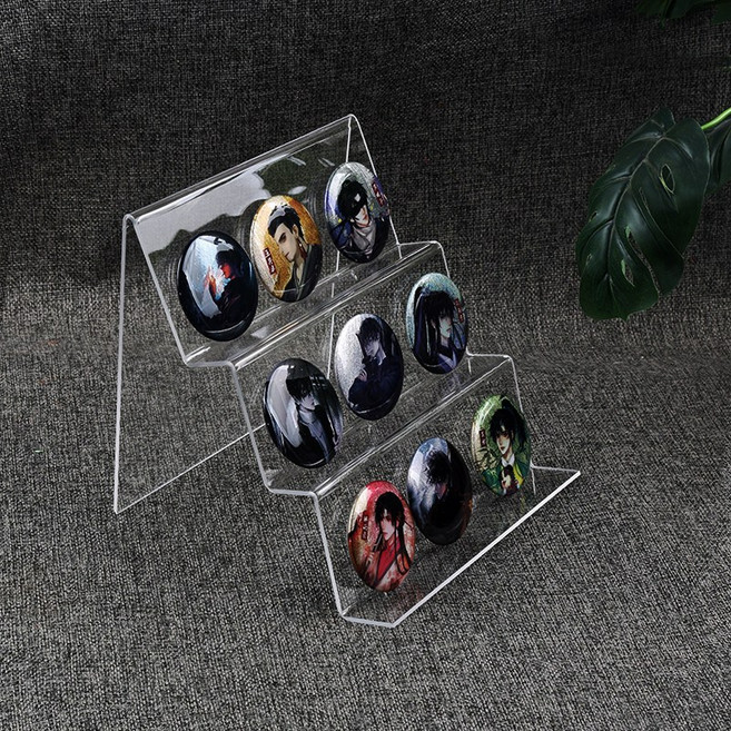 투명 아크릴 2단 책꽂이 다층 전시용 책상위 미니 정리함 북앤드 독서용품, 250C D 이중층 접힘 책 불가능