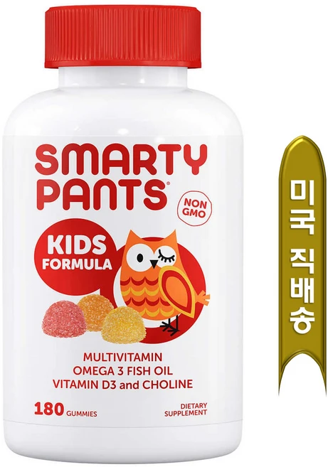 스마티팬츠 어린이 종합 멀티비타민 180정 (구미) Smarty Pants Kids Complete Multivitamin 180 Gummies, 1개 - 쿠팡
