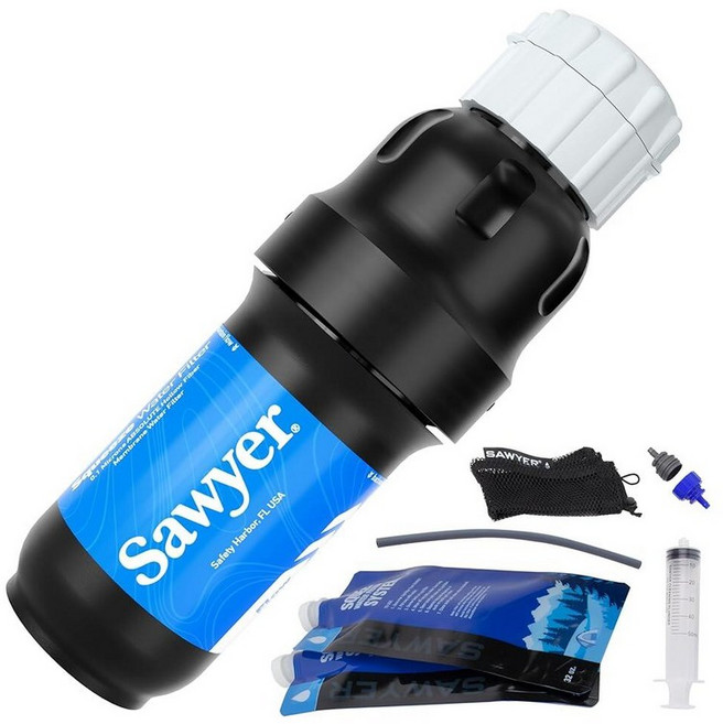 Sawyer Products 포인트원 스퀴즈 워터 필터 시스템, 946.4ml(32온스) 표준 파우치 2개