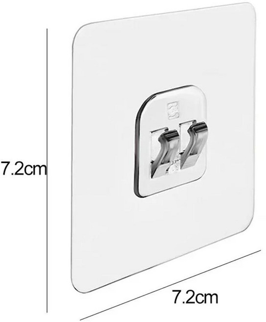 투명 싱글더블 후크 바구니 고정용 고리 자가 접착 방수 보관 걸이형 행거 주방 욕실용, 1개, 1. 1PC / A. Single hook