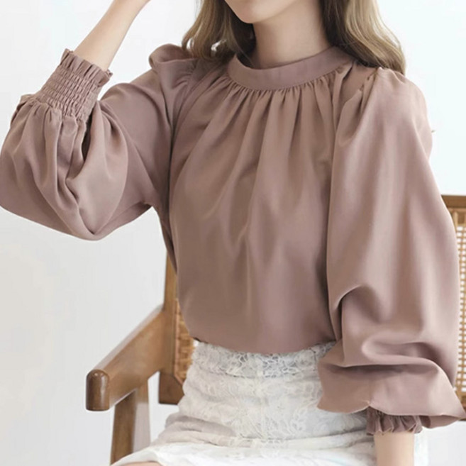 로렌미 노블 소매 프릴 블라우스 S260126SS-9