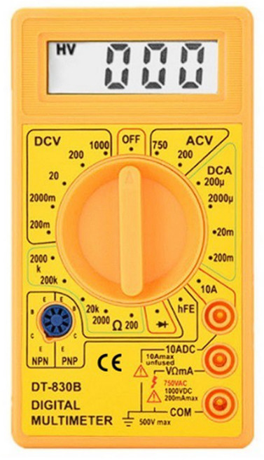 디지털 멀티미터 전압 전기 멀티 테스터기 측정기, 1개