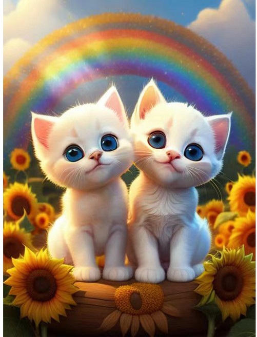 대진 보석십자수 사이즈 대형 금전운 보석 십자수, 1개, 35 팝스타일 고양이 4x5