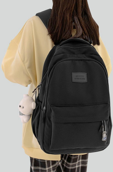 Fowod 남녀공용 경량 데일리 백팩 대용량 학생 백팩