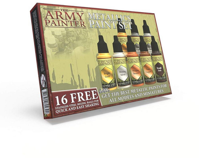 The Army Painter Warpaints Fanatic: 메탈릭 페인트 세트 콤보 아크릴 페인트 세트 모델 페인트 세트 미니어처 페인팅 키트