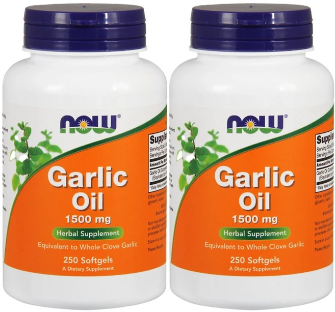 나우푸드 갈릭 오일 1500mg 소프트젤, 2개, 250정 - 쿠팡
