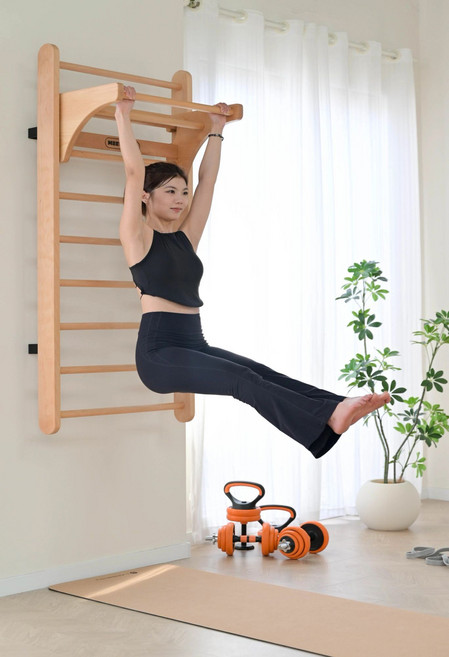 실내용 다기능 훈련용 철봉 풀업바 스트레칭 운동기구 푸쉬업바 스트레칭보드 밸런스보드, 1.6m 벽걸이형 싱글 바 포함, 기본 모델명/품번