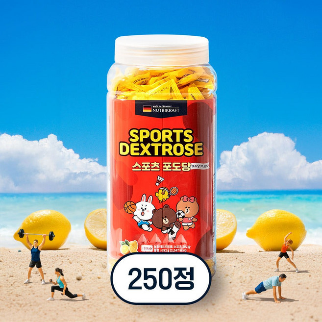 뉴트리크라프트 스포츠 포도당 캔디, 692g, 3개