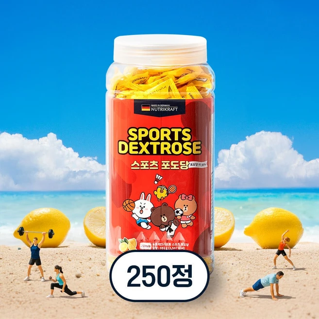 뉴트리크라프트 스포츠 포도당 캔디, 692g, 3개 - 쿠팡