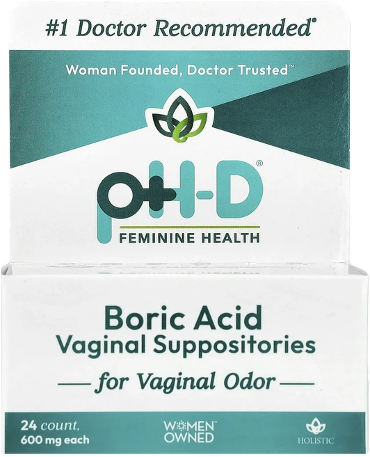 단백질 비타민 철분 마그내슘 칼슘 pH-D Feminine Health 보릭산 질 좌약 600mg 24개입 고루고루섭취해주세요, pHDFeminineHealth보릭산질좌약600mg24 - 쿠팡
