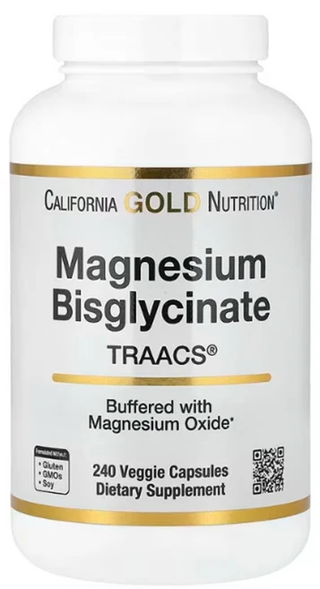 캘리포니아골드뉴트리션 마그네슘 비스글리시네이트 Albion TRAACS® 100mg 베지 캡슐 60정, 240정, 1개 - 쿠팡