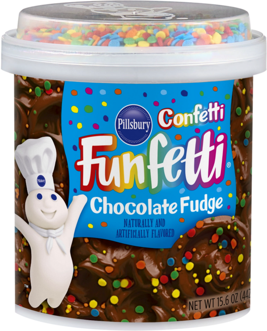 필스버리 펀페티 초콜릿 퍼지 프로스팅 Pillsbury Funfetti Confetti Chocolate Fudge Frosting, 442g, 1개