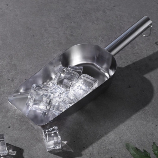 스텐 얼음뜨개 사각 특대 각얼음 장주걱 스덴 커피숍 고리형, 1개