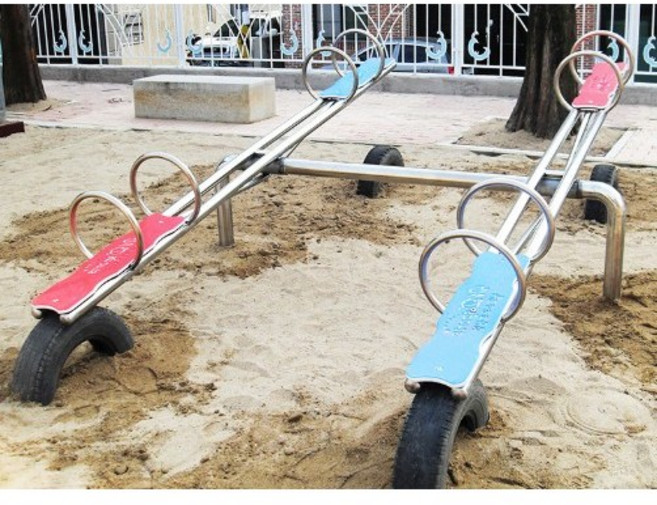 월드스포츠산업 야외 공원 놀이터 시소 8인 WD-H-19B