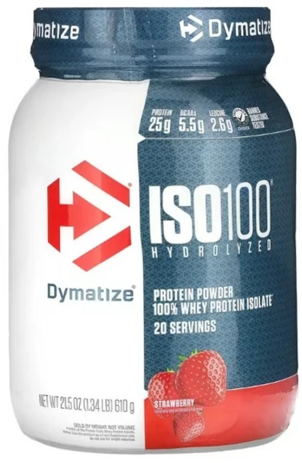 다이마타이즈 ISO100 가수분해 100% 분리유청 단백질 딸기맛 610g (1.34lbs), 1개 - 쿠팡