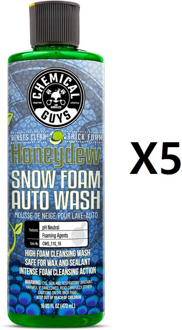 케미컬가이 허니듀 스노우폼 오토워시 16oz X5병 디테일링 셀프 세차 카샴푸 클리너