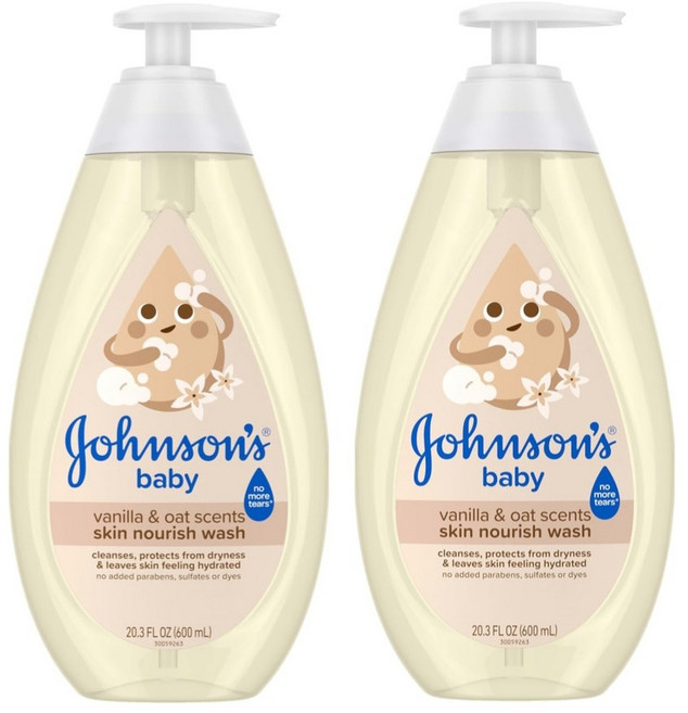 Johnsons 존슨즈 바닐라 오트 베이비 워시 미국 직배송 600ml 2개