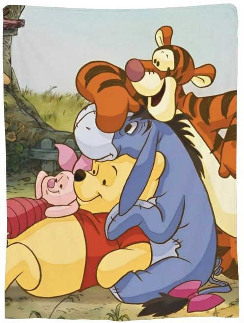 위니 푸우 만화 담요 커버 플란넬 피글렛 티거 이요어 가벼운 침실 소파 침대보, 1개, 10. 7 / B. 125x100cm 50x40in