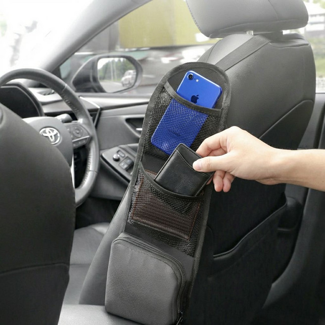 넛토 다용도 차량용 사이드 포켓 수납, 블랙, 1개