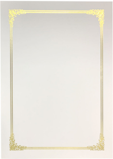 상장팩토리 금박 상장용지 180g, 순백색(로얄), 50개