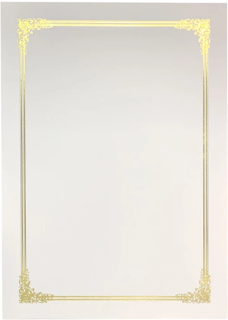 상장팩토리 금박 상장용지 180g, 순백색(로얄), 50개 - 쿠팡