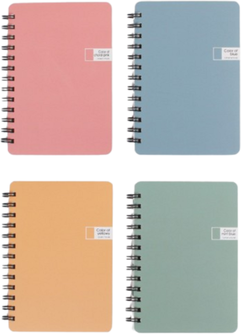 톡톡팬시 CMYK 컬러 스프링 노트, COLOR MIXED (혼합 색상), 8개