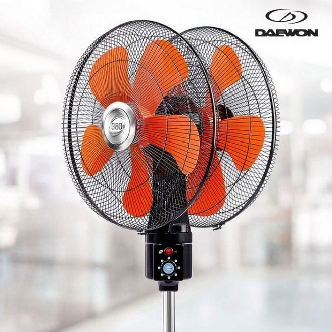 대원 더블헤드 양방향 360도 공업용 스탠드 선풍기