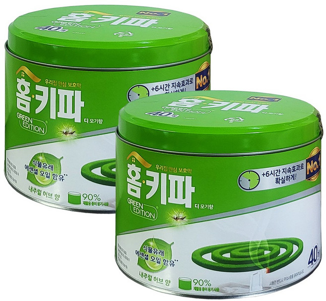 벌레퇴치기 모기퇴치 홈키파 모기향 10P 10개, 2개