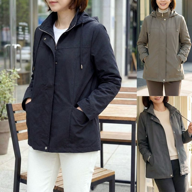 로즈맘 엄마옷 로즈맘 온연스트링후드자켓