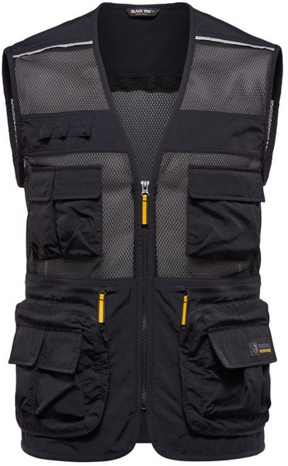 블랙야크 S-세이프베스트2 워크웨어 고급형 안전조끼, 블랙
