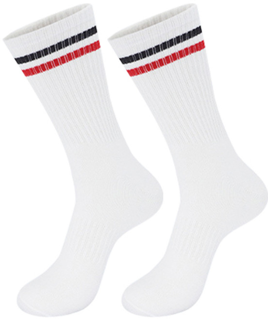 스포츠 골프 중목 장목 양말 쿠션감 좋은 발바닥 보강 양말 2종 세트, 2개, 01 장목 블랙레드