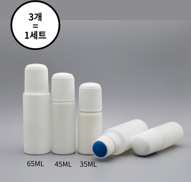 [마켓피아] 물파스공병 파스공병 스펀지캡공병 미니물파스공병 여행용파스공병, 3개, 화이트