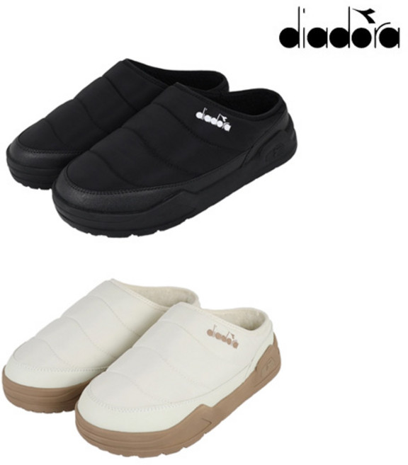 DIADORA 디아도라 남녀공용 방한슬리퍼 겨울슬리퍼 패딩슬리퍼 2종택1