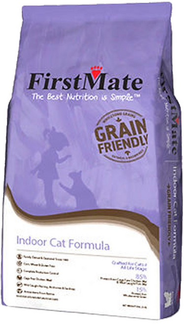 FirstMate 室內貓配方 貓飼料 優穀健康海魚 穀物友善 低敏 2.3公斤, 1袋, 2.3kg, 混合口味