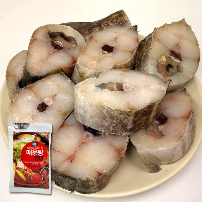 수산잇츠 국내산 절단 대구 1kg 양념 세트 대구탕 대구매운탕, 2개, 1kg+양념세트