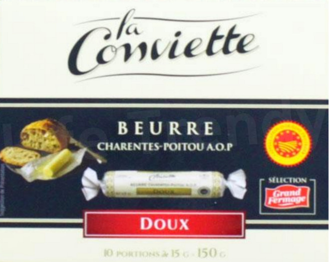 라꽁비에뜨 버터 무염 30개입 450g 2박스+버터나이프, 15g, 10개