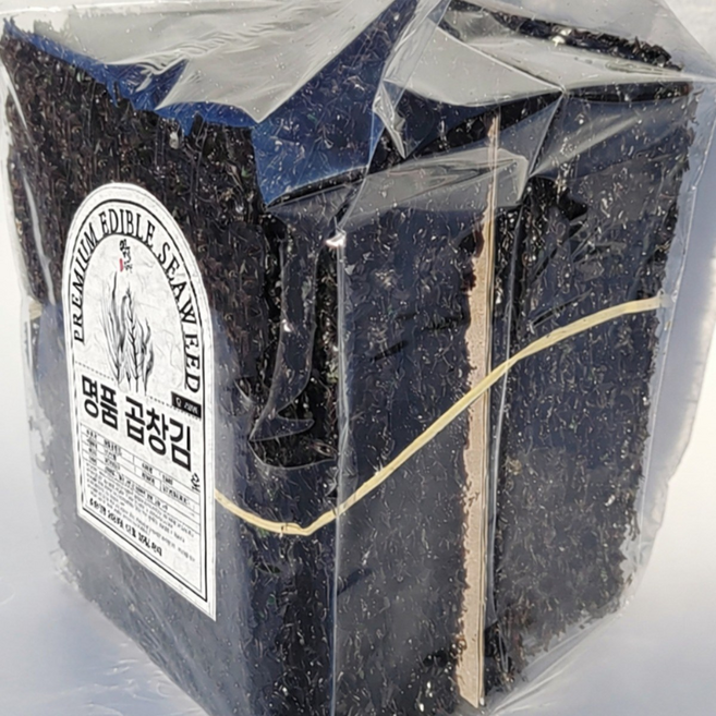 곱창김 100장 명품 곱창돌김 지주식 김 완도 대천 신안 해남 진도 장흥 선물세트, 350g, 1개