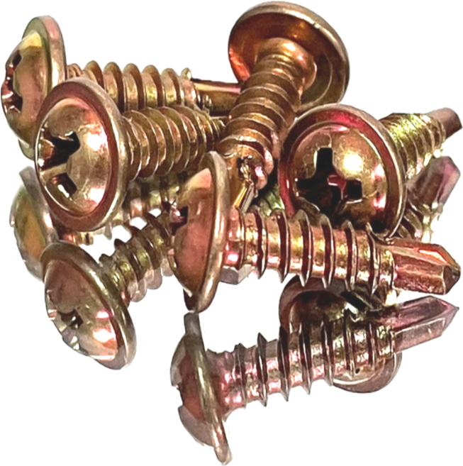 직결피스 철판용 나사 철 와샤머리 황색 #8(4.2mm) 10mm~150mm, 1000개