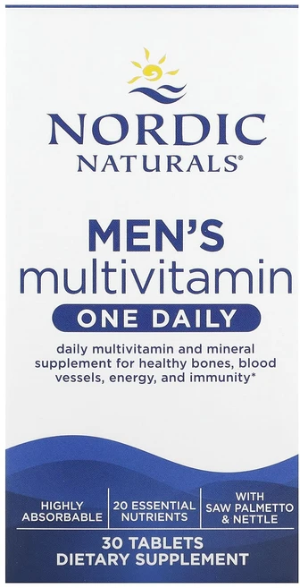 몸관리하세요 겨울입니다 Nordic Naturals 남성용 종합비타민 원 데일리 30정 특별관리진행, NordicNaturals남성용종합비타민원데일리30정, 1개 - 쿠팡